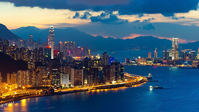 Vue de la Baie de Hong Kong